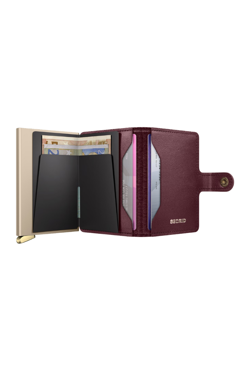 Premium Miniwallet - Emboss Diamond Bordeaux