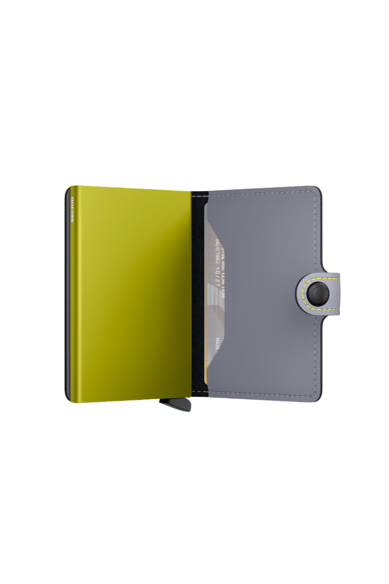 Miniwallet - Matte Grey + Lime