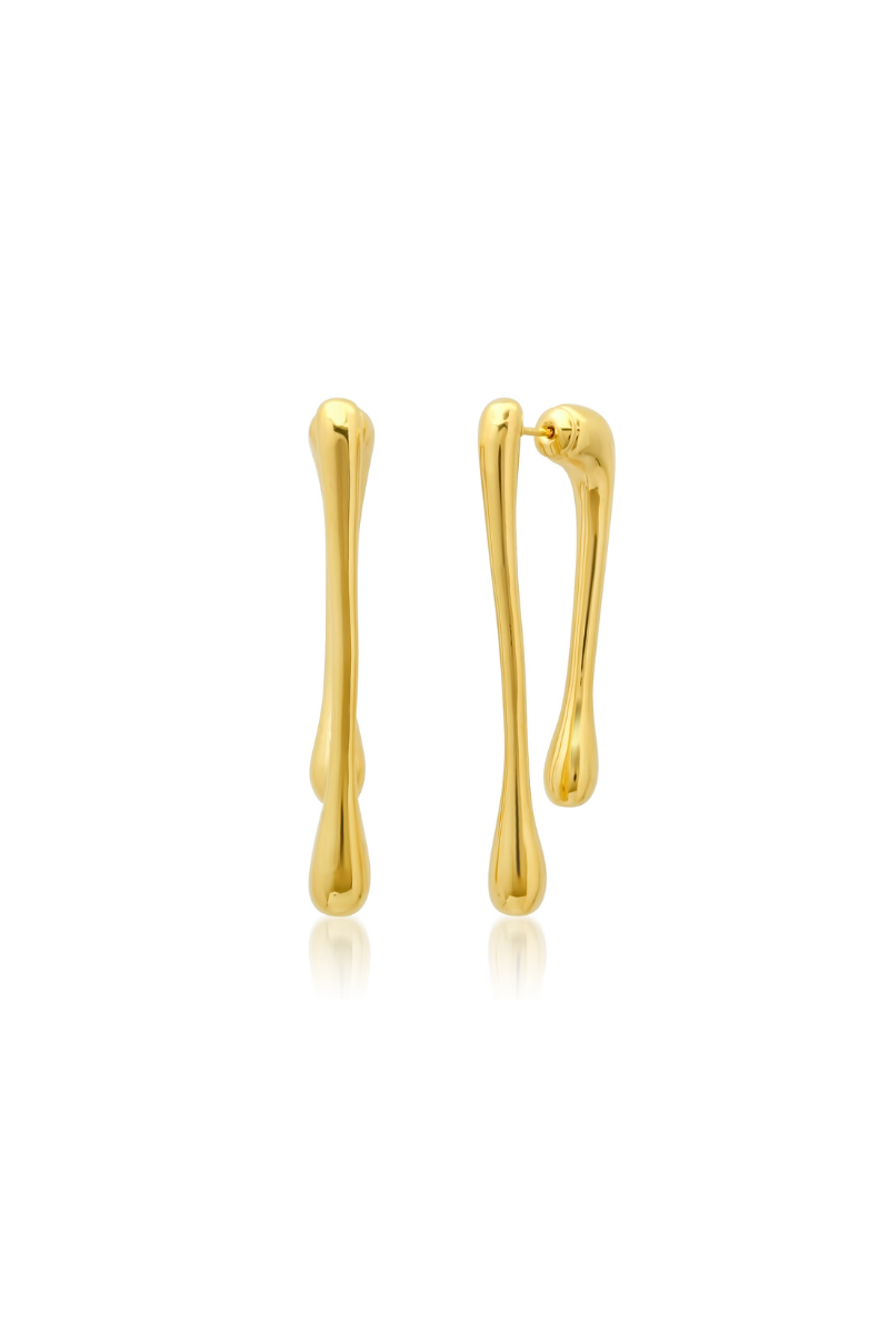 Long Teardrop Front to Back Earrings