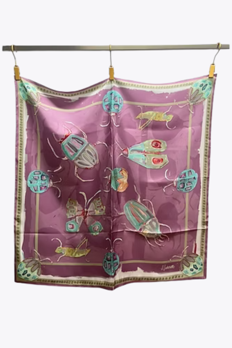 36x36 100% Silk Bug scarf
