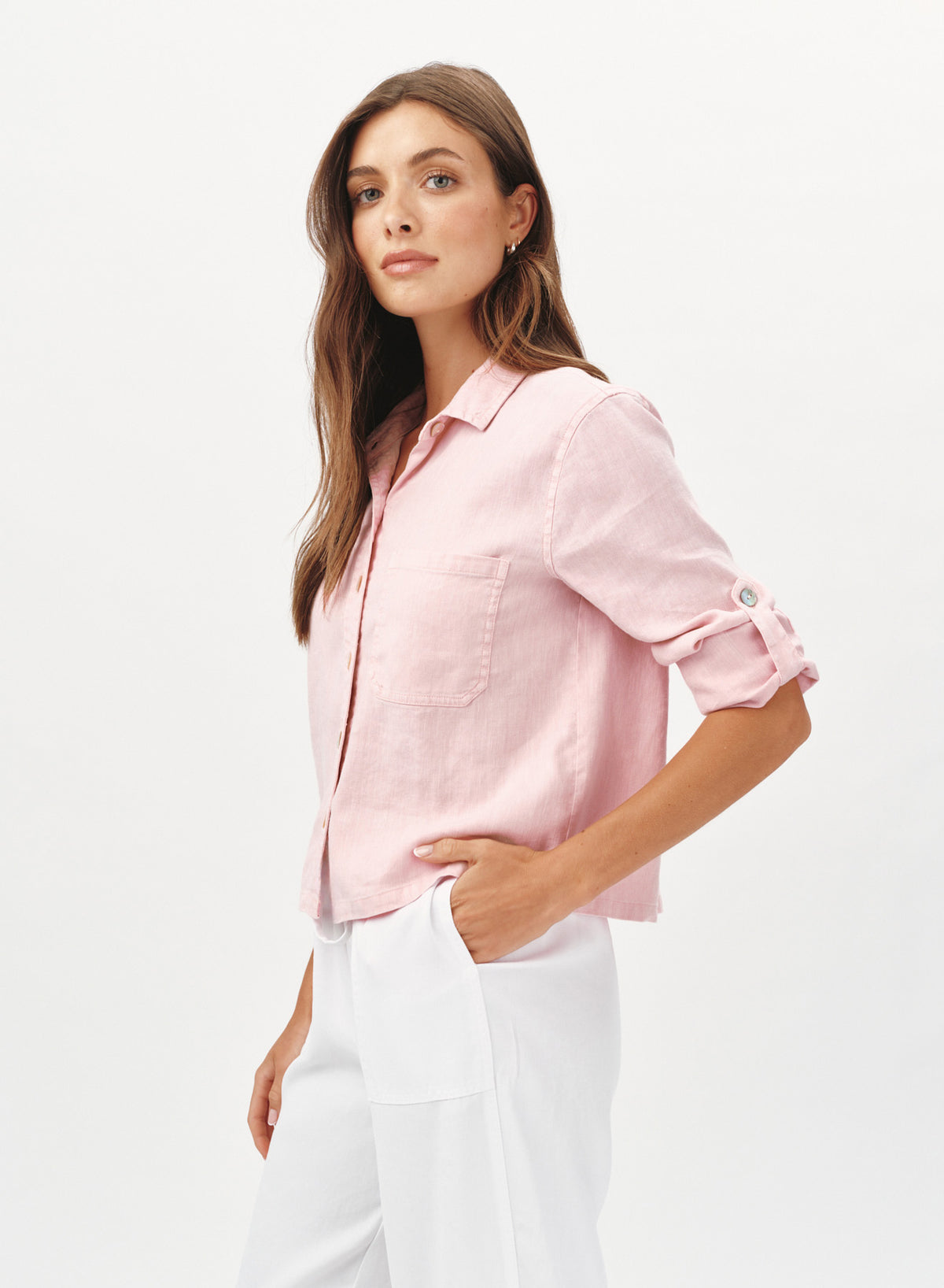 B20484-N19-308 - LONG SLEEVE PATCH POCKET WORK SHIRT