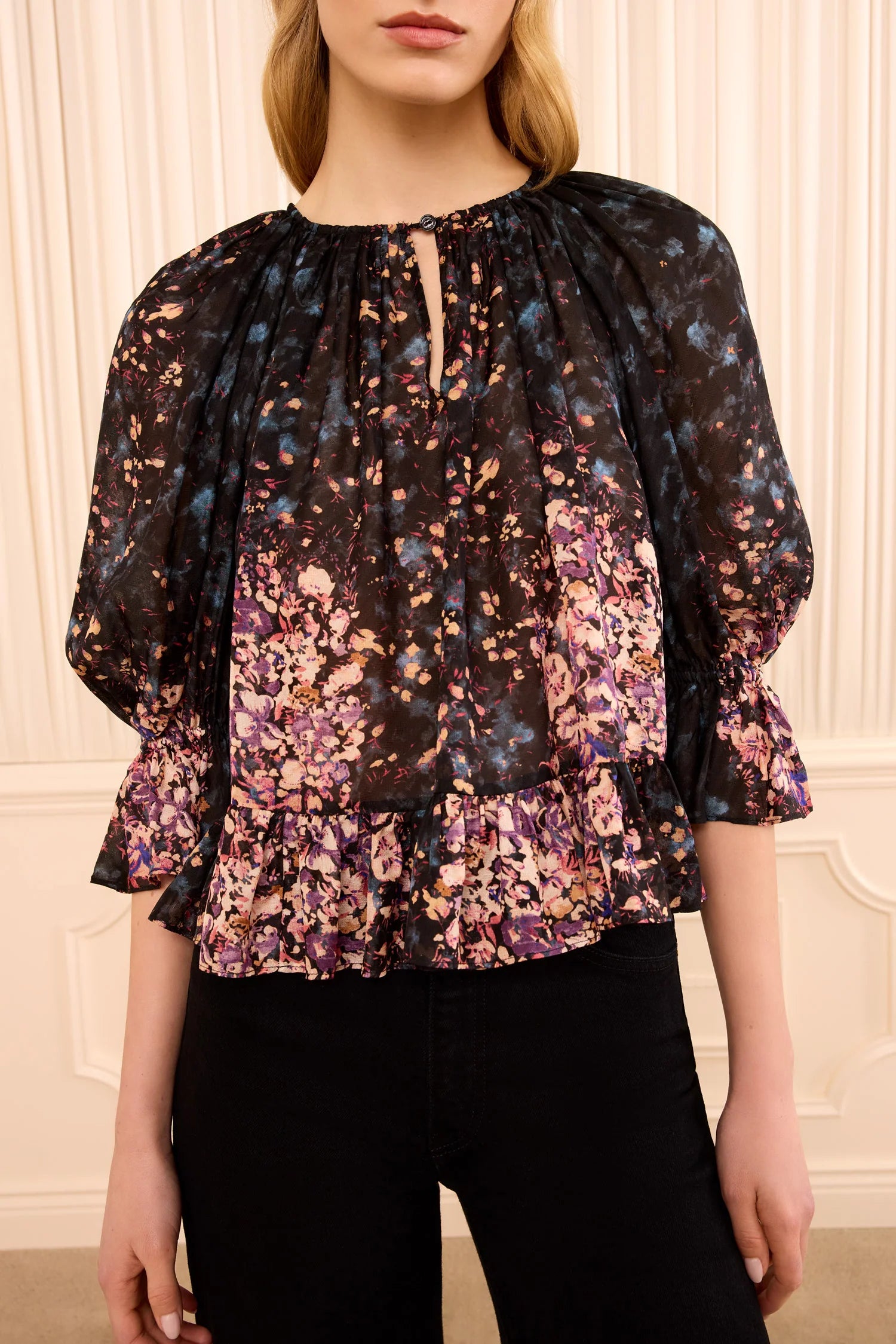Elise SS Silk Blouse