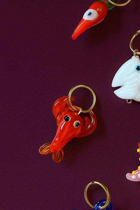 Glass Lobster Charm
