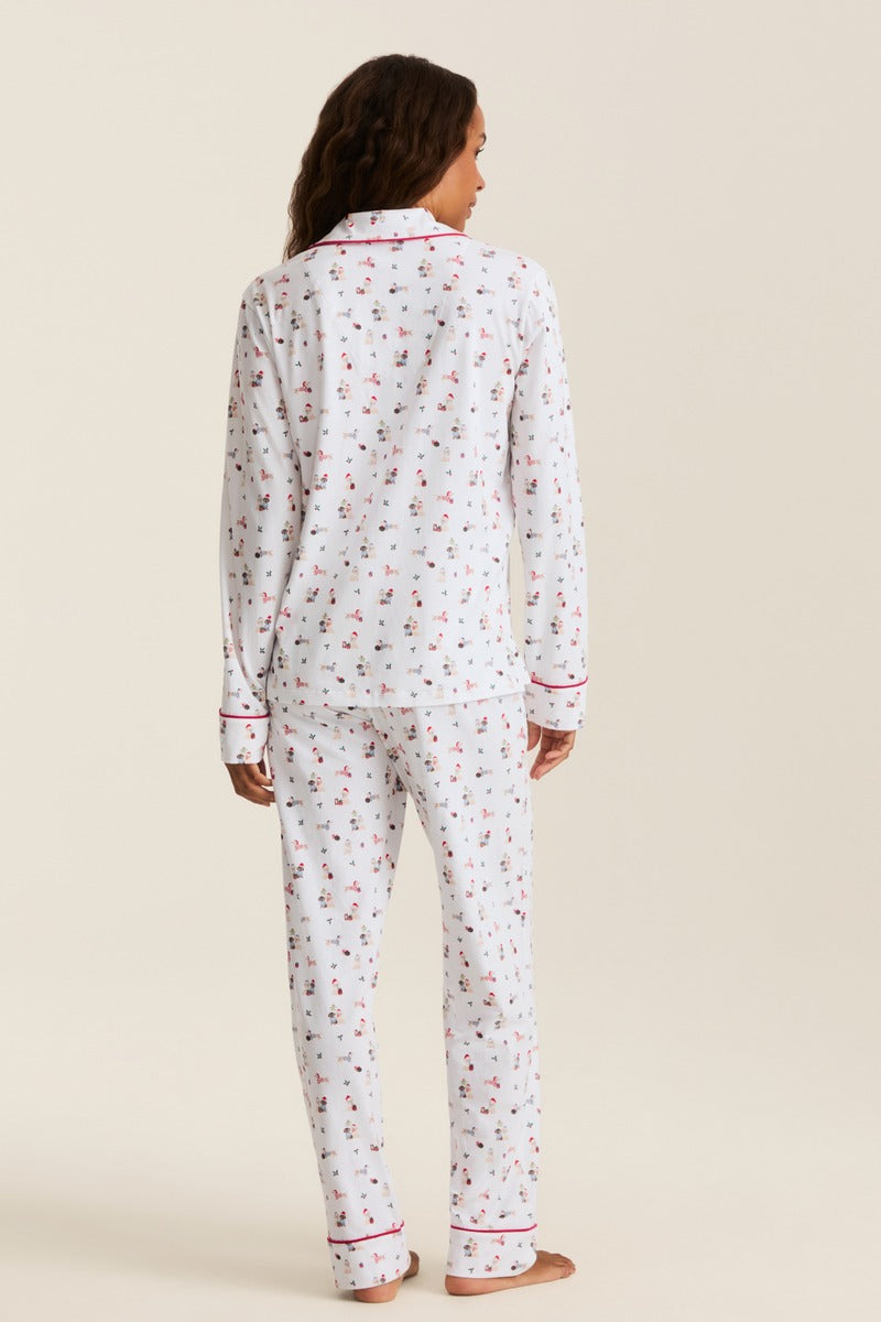 Petite Plume Women's Pima Pajama Set in Woof de Noel