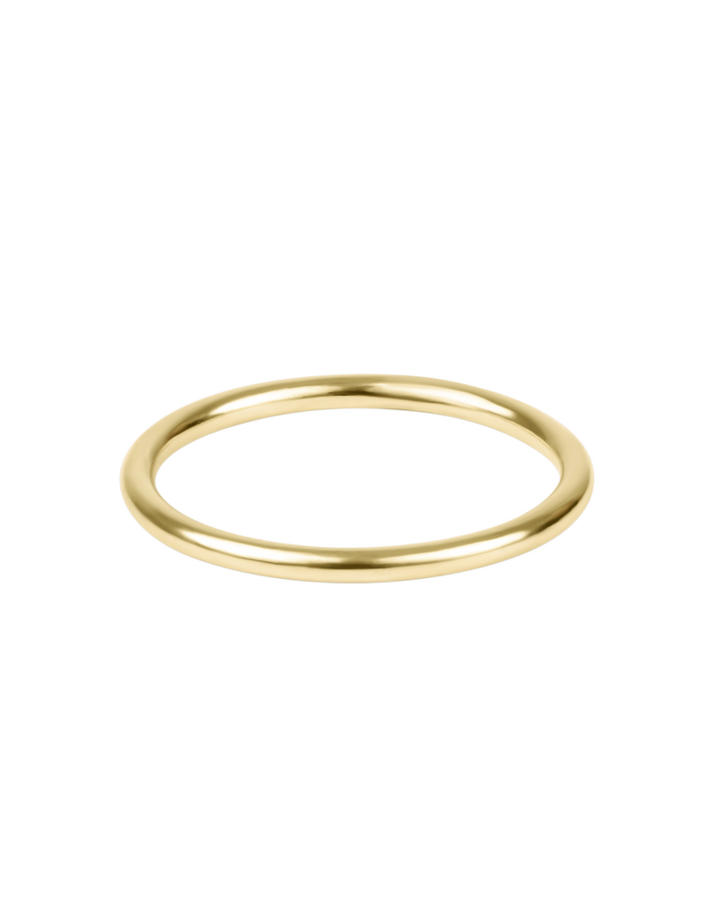 Classic Gold Thin Band Ring - Size 6