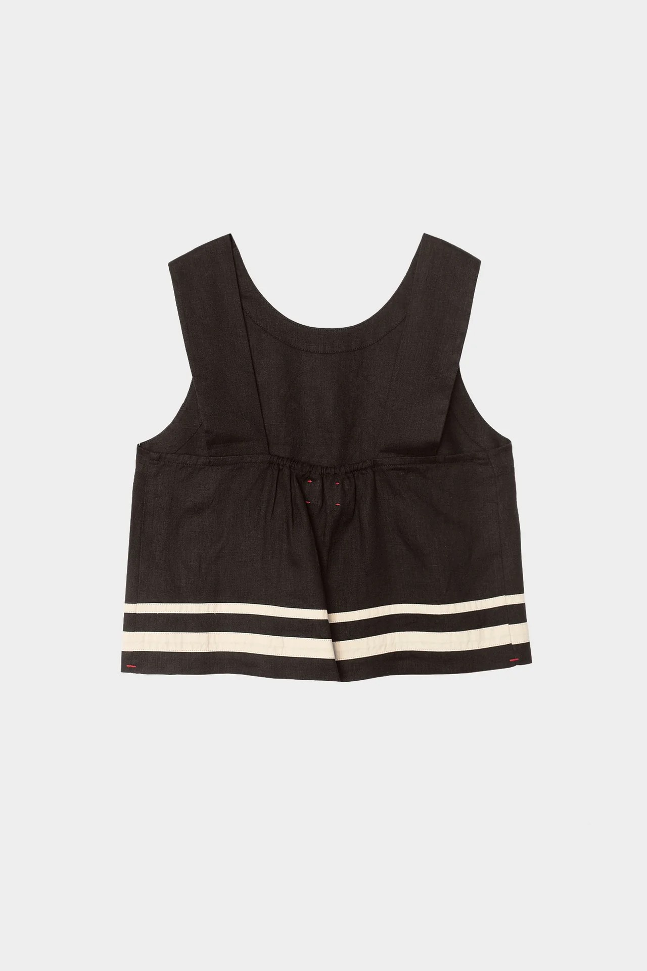Black Linen Leni Top