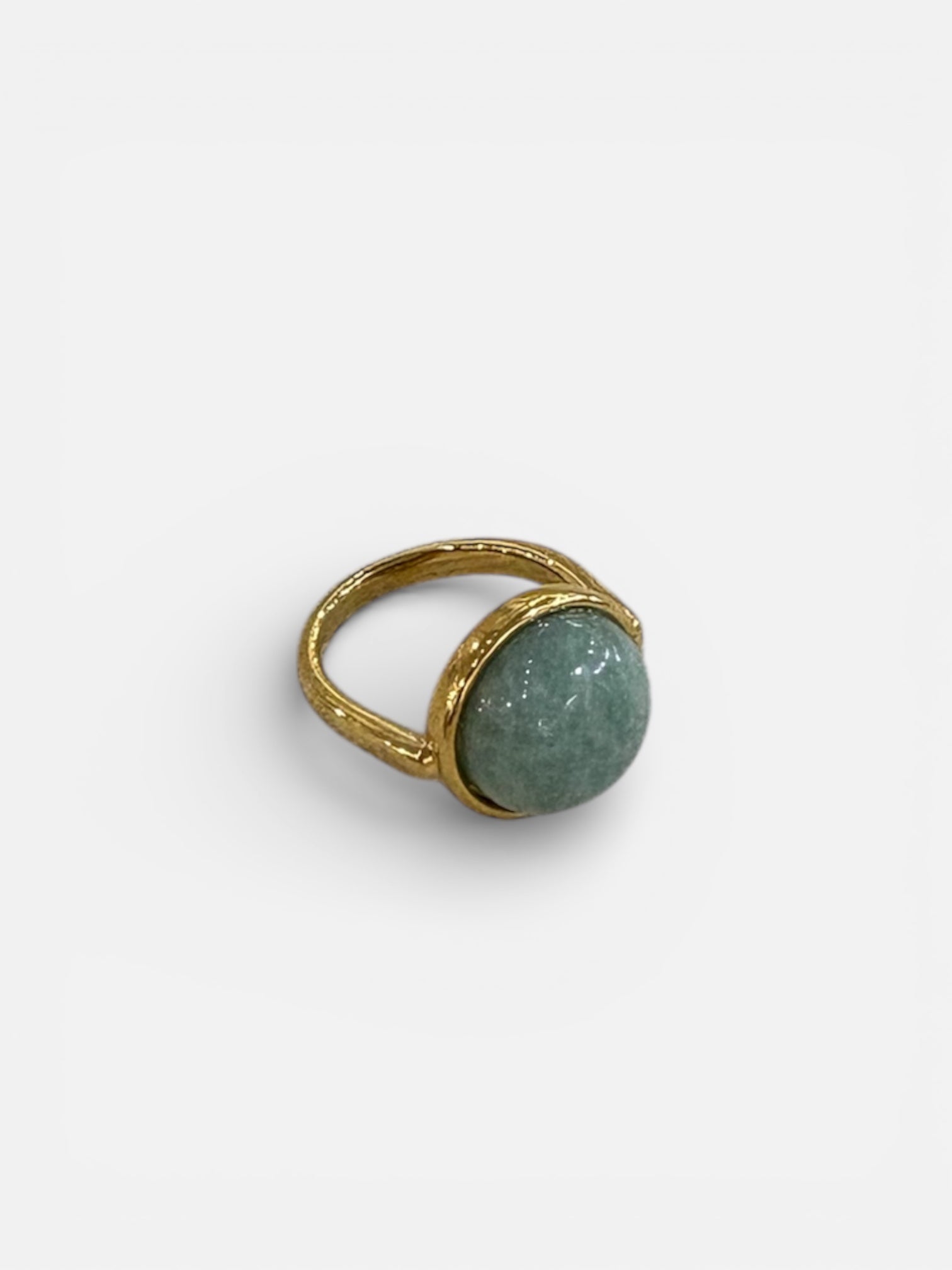 Gold Oval Amazonite Ring