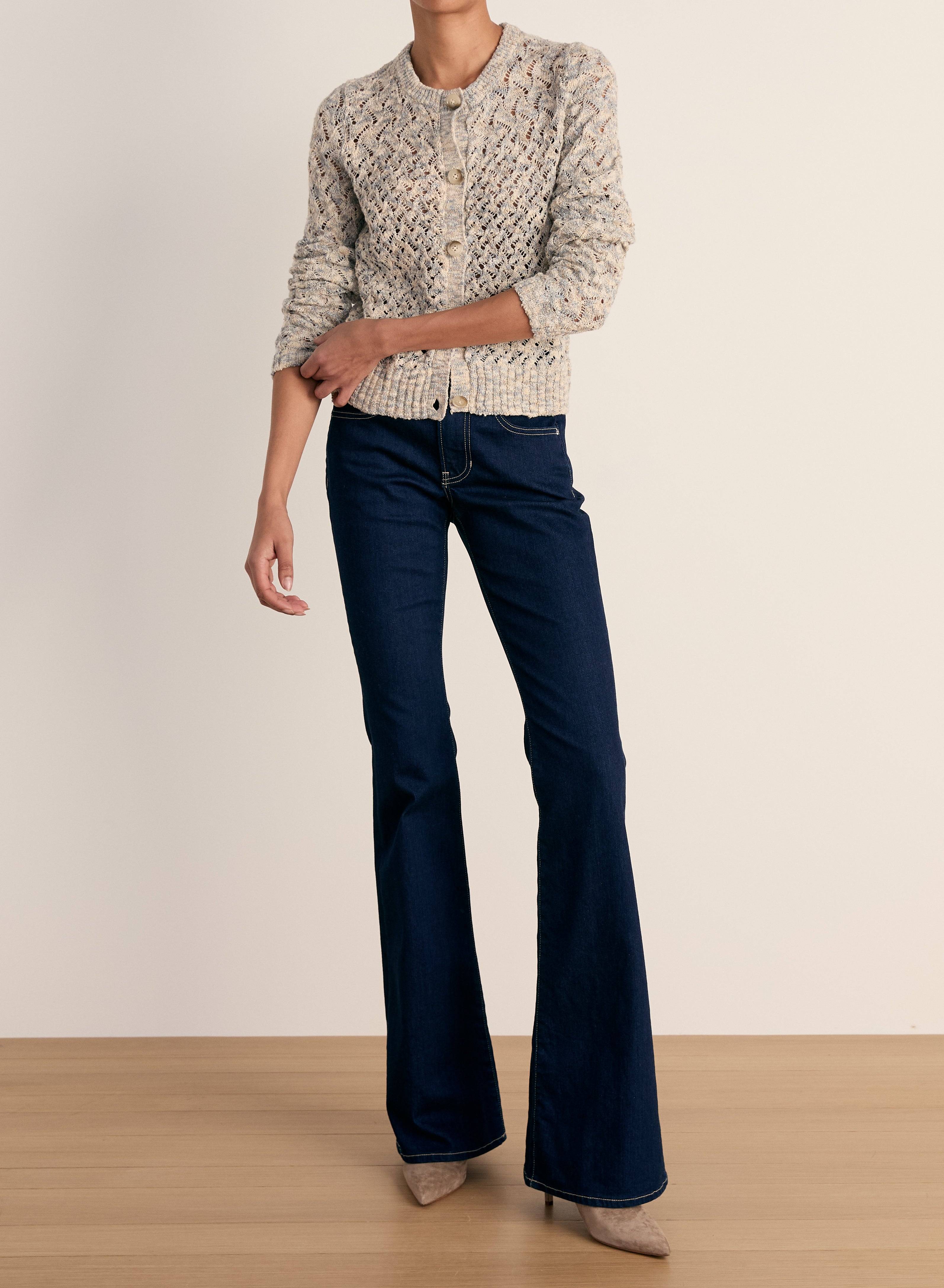 BEVERLY MID RISE SKINNY FLARE
