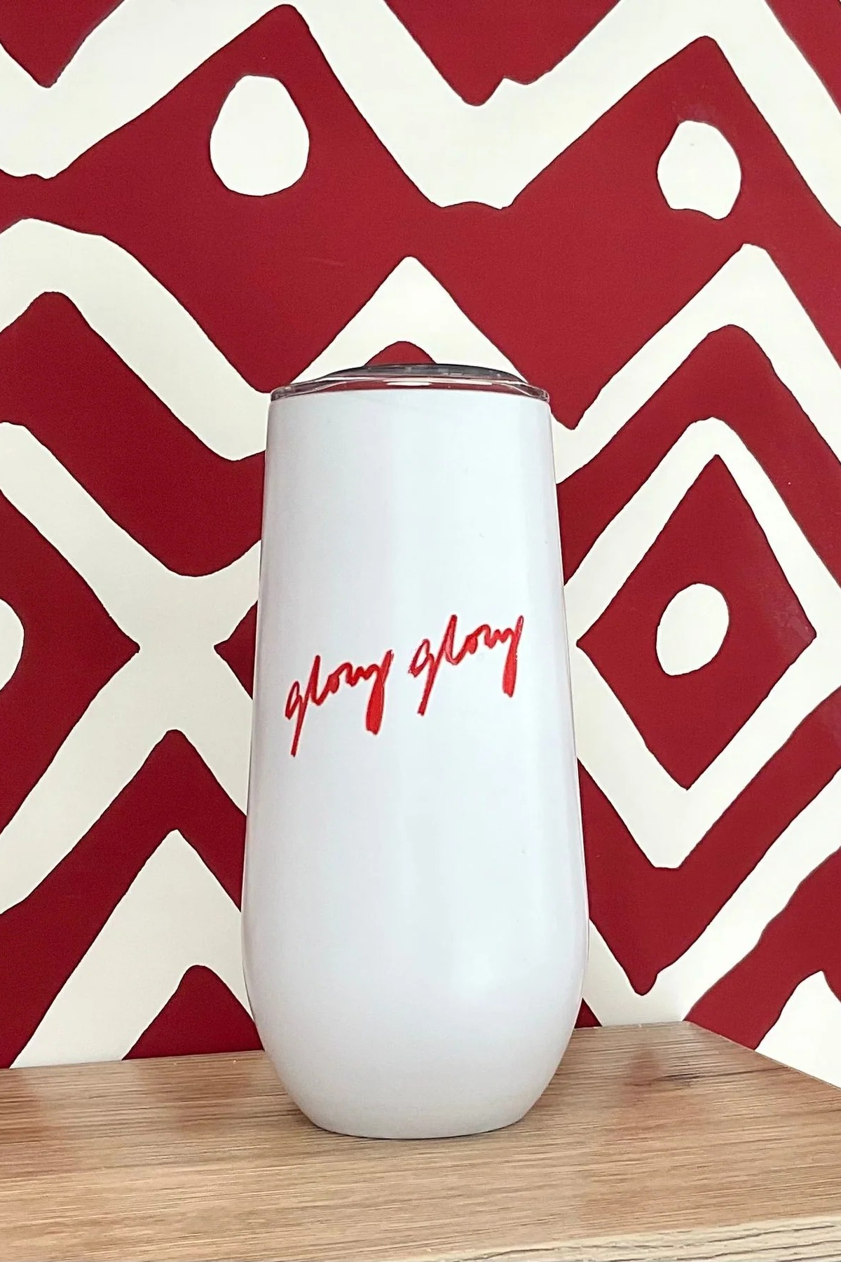 Red x Black 12 oz. Glory Glory Champagne Tumbler