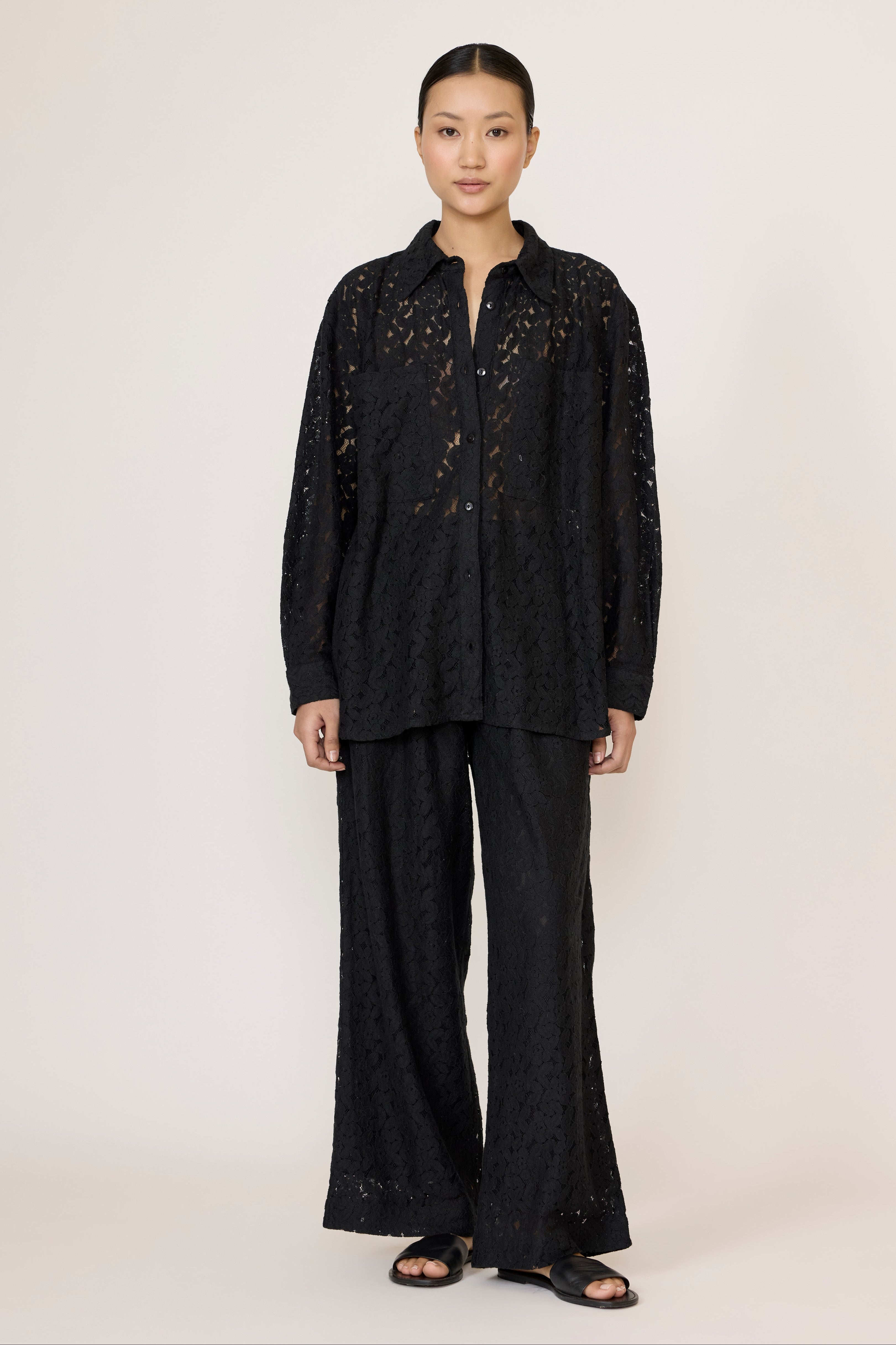 Everything Shirt - Black Lace