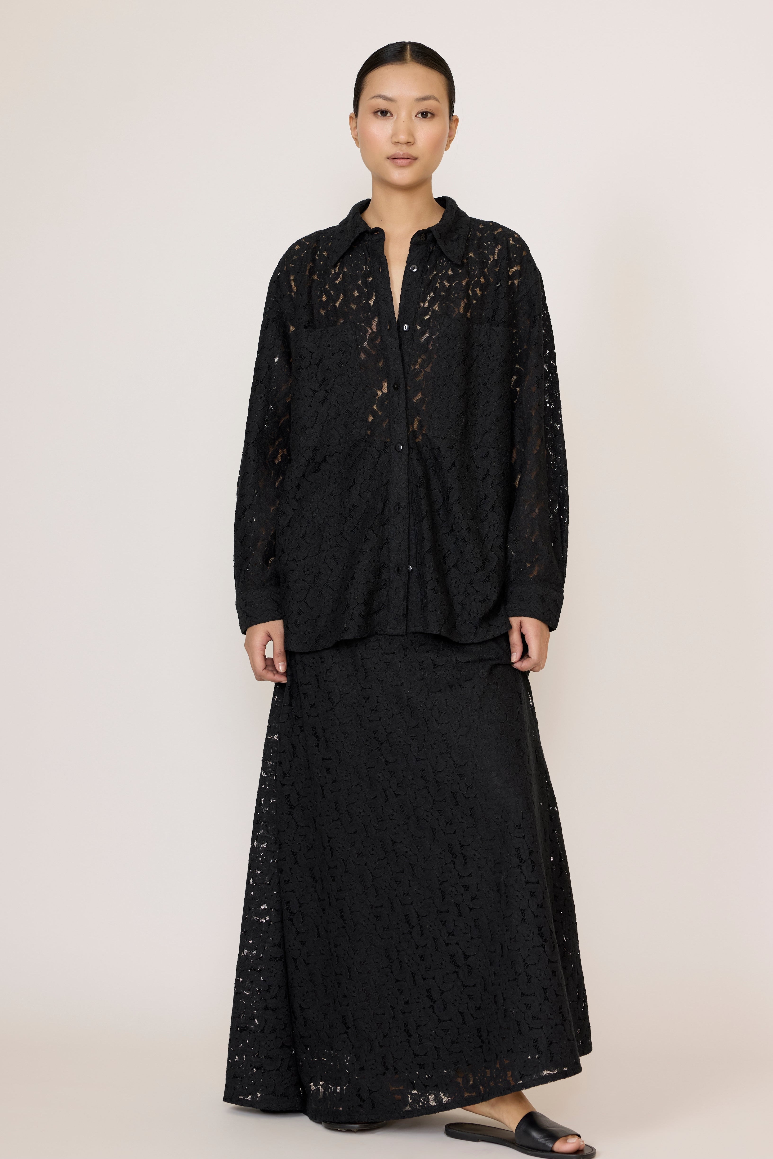 Everything Shirt - Black Lace